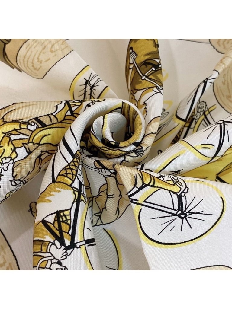 Hermes Carre 90 Les Becanes Bicycle Scarf